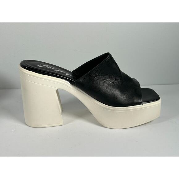 Free People Women's 'Zoe' Platform Slide Sandal in Black Art OB1313958 Size 39 - Picture 6 of 12